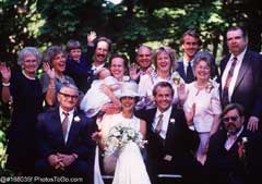 A family at a wedding; Actual size=240 pixels wide